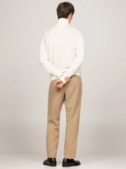 Swetry Z Golfem|Swetry*Tommy Hilfiger Elegancki Sweter Z Golfem IVORY