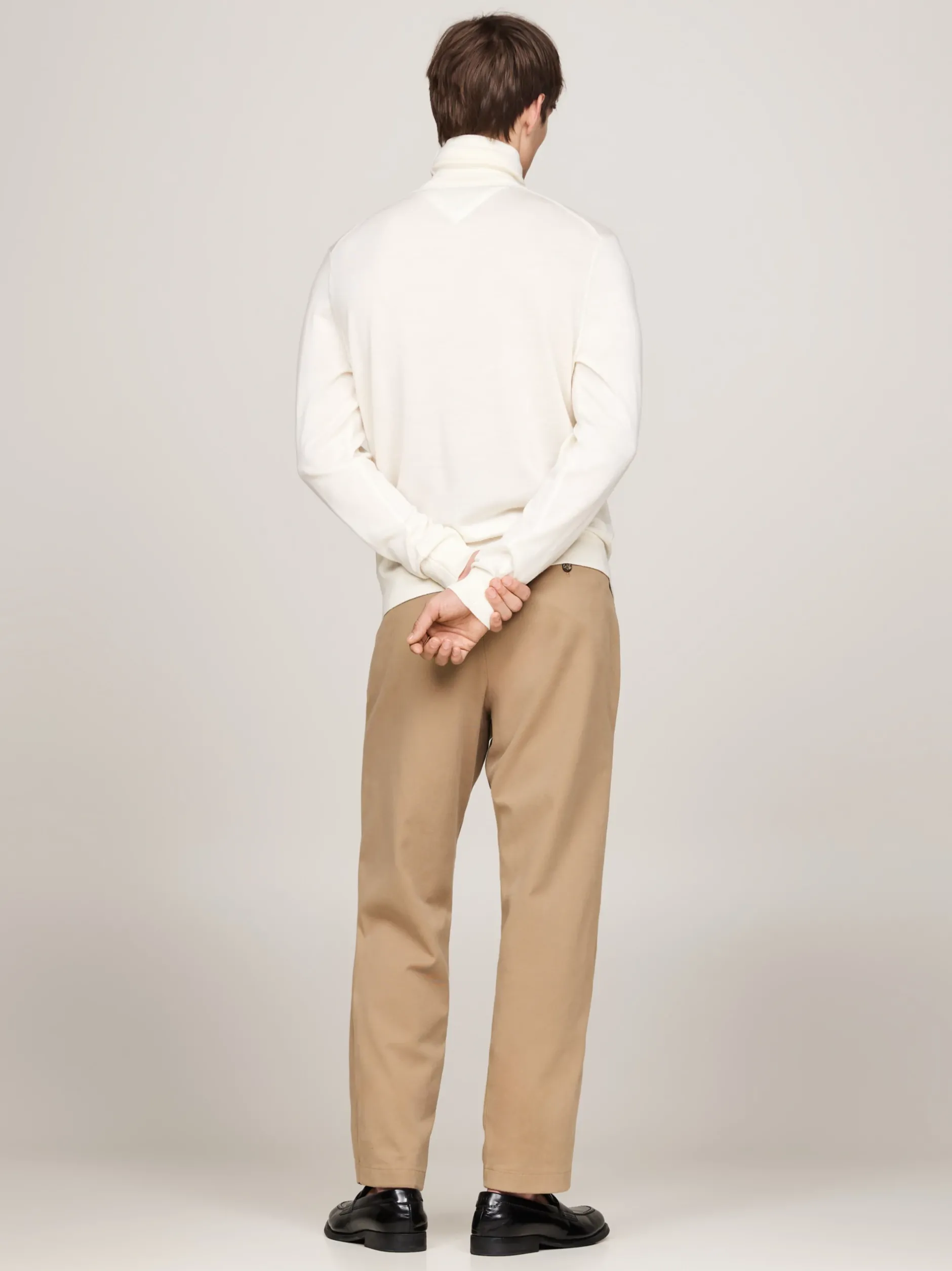 Swetry Z Golfem|Swetry*Tommy Hilfiger Elegancki Sweter Z Golfem IVORY