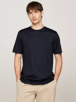 T-Shirty*Tommy Hilfiger Elegancki T-shirt W Paski DESERT SKY