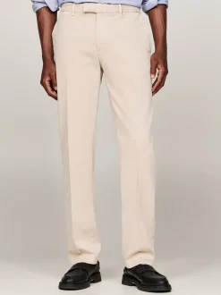 Spodnie*Tommy Hilfiger Eleganckie Chinosy Denton Farbowane Po Uszyciu CLASSIC BEIGE