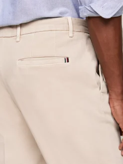 Spodnie*Tommy Hilfiger Eleganckie Chinosy Denton Farbowane Po Uszyciu CLASSIC BEIGE