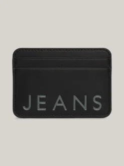 Portfele & Breloczki Do Kluczy*Tommy Hilfiger Etui Na Karty Z Logo BLACK