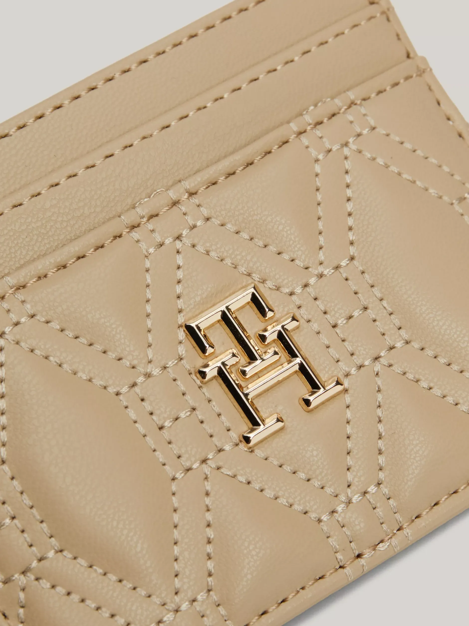 Portfele & Breloczki Do Kluczy*Tommy Hilfiger Etui Na Karty Z Monogramem TH BEIGE
