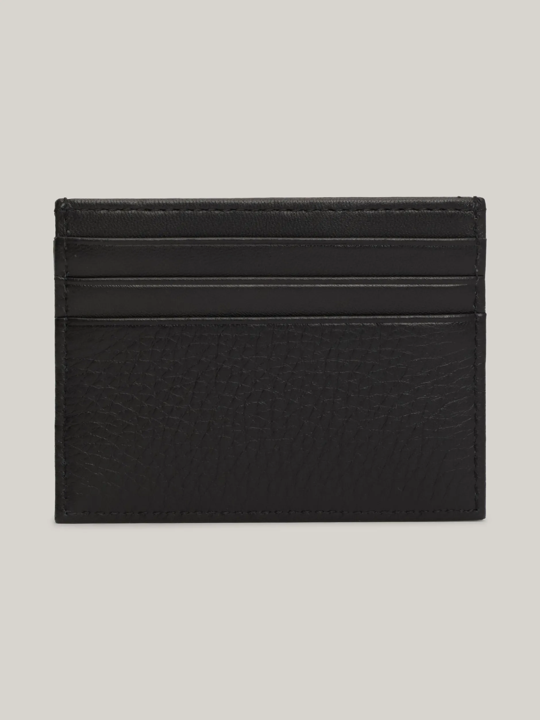 Portfele & Breloczki Do Kluczy*Tommy Hilfiger Etui Na Karty Ze Skóry Premium Z Logo BLACK