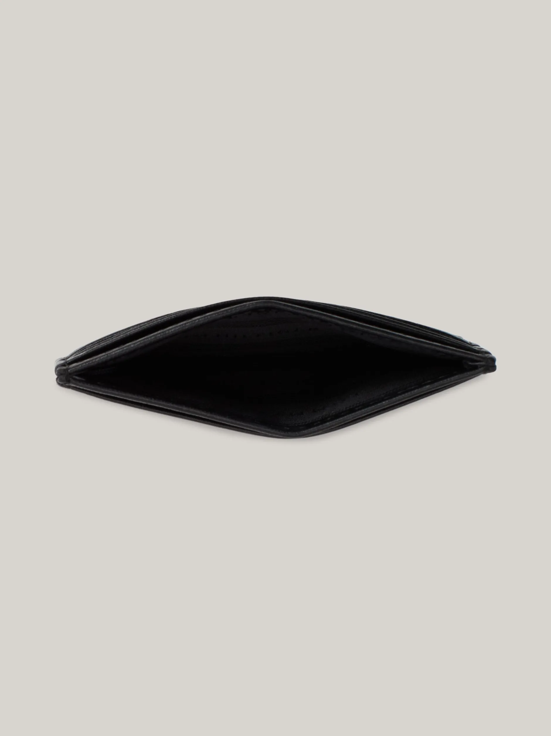 Portfele & Breloczki Do Kluczy*Tommy Hilfiger Etui Na Karty Ze Skóry Premium Z Logo BLACK