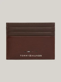 Portfele & Breloczki Do Kluczy*Tommy Hilfiger Etui Na Karty Ze Skóry Premium Z Logo COGNAC