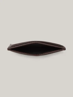 Portfele & Breloczki Do Kluczy*Tommy Hilfiger Etui Na Karty Ze Skóry Premium Z Logo COGNAC