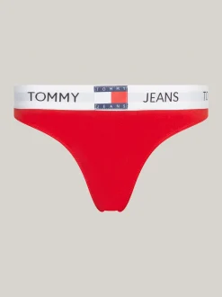 Figi|Bielizna*Tommy Hilfiger Figi Heritage Z Powtórzonym Logo Na Pasku DEEP CRIMSON