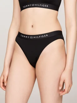 Figi|Bielizna*Tommy Hilfiger Figi Z Dopasowanym Kolorystycznie Logo BLACK