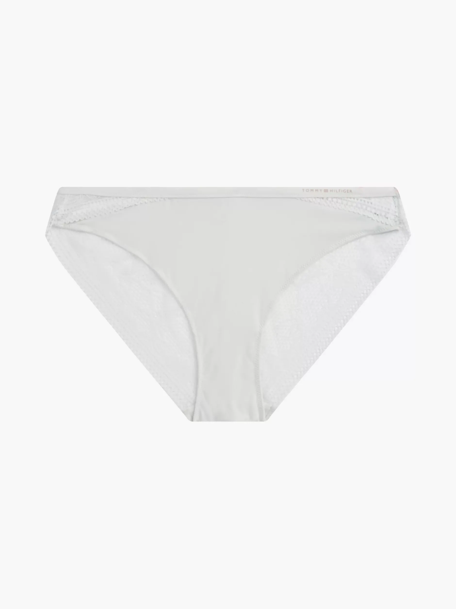 Figi|Bielizna*Tommy Hilfiger Figi Z Koronkową Wstawką I Logo Na Pasku IVORY