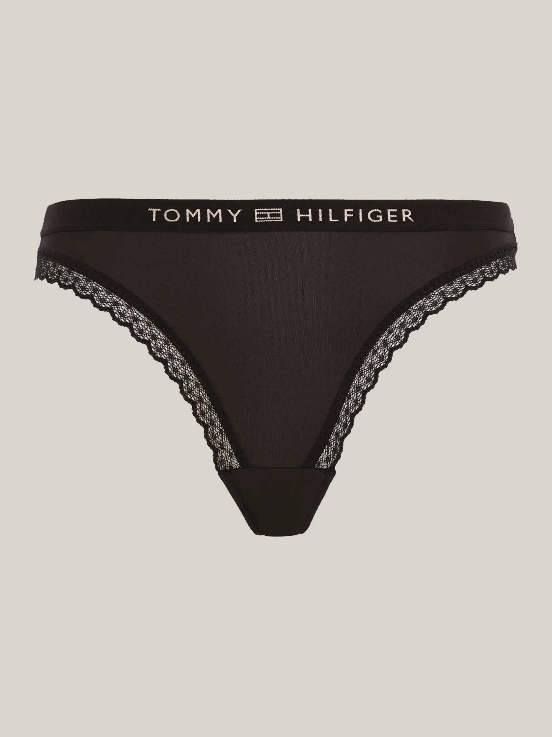 Figi|Bielizna*Tommy Hilfiger Figi Z Logo I Koronką BLACK