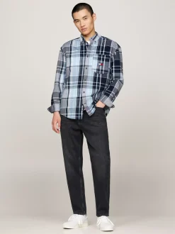 Koszule*Tommy Hilfiger Flanelowa Koszula O Luźnym Kroju DARK NIGHT NAVY / MULTI