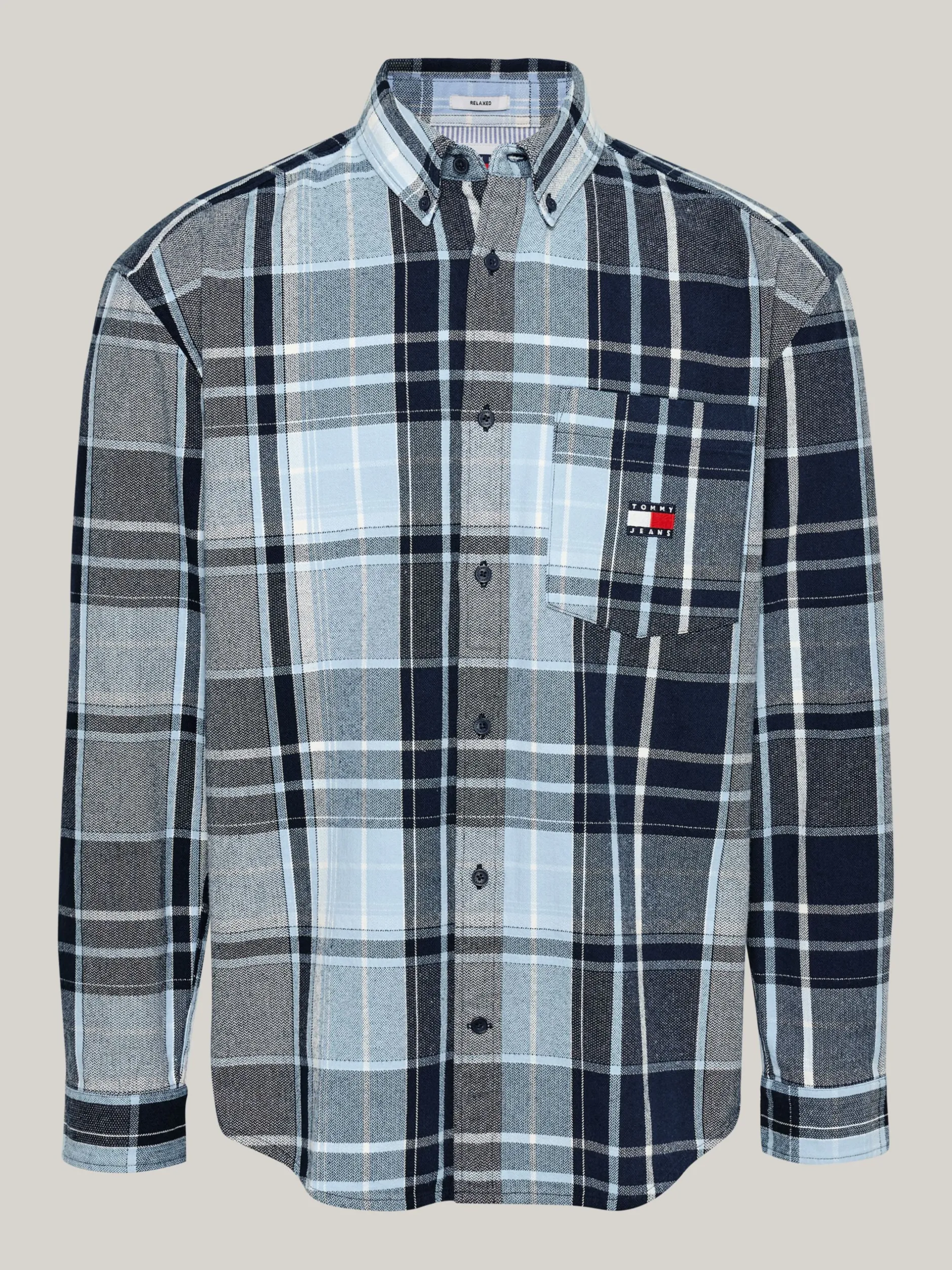 Koszule*Tommy Hilfiger Flanelowa Koszula O Luźnym Kroju DARK NIGHT NAVY / MULTI