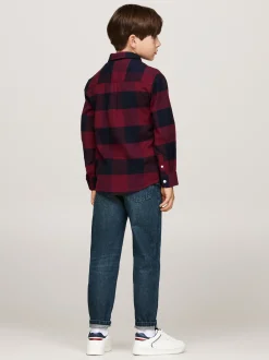Koszule*Tommy Hilfiger Flanelowa Koszula O Regularnym Kroju W Kratę RED CHECK
