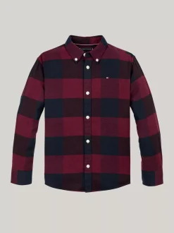 Koszule*Tommy Hilfiger Flanelowa Koszula O Regularnym Kroju W Kratę RED CHECK