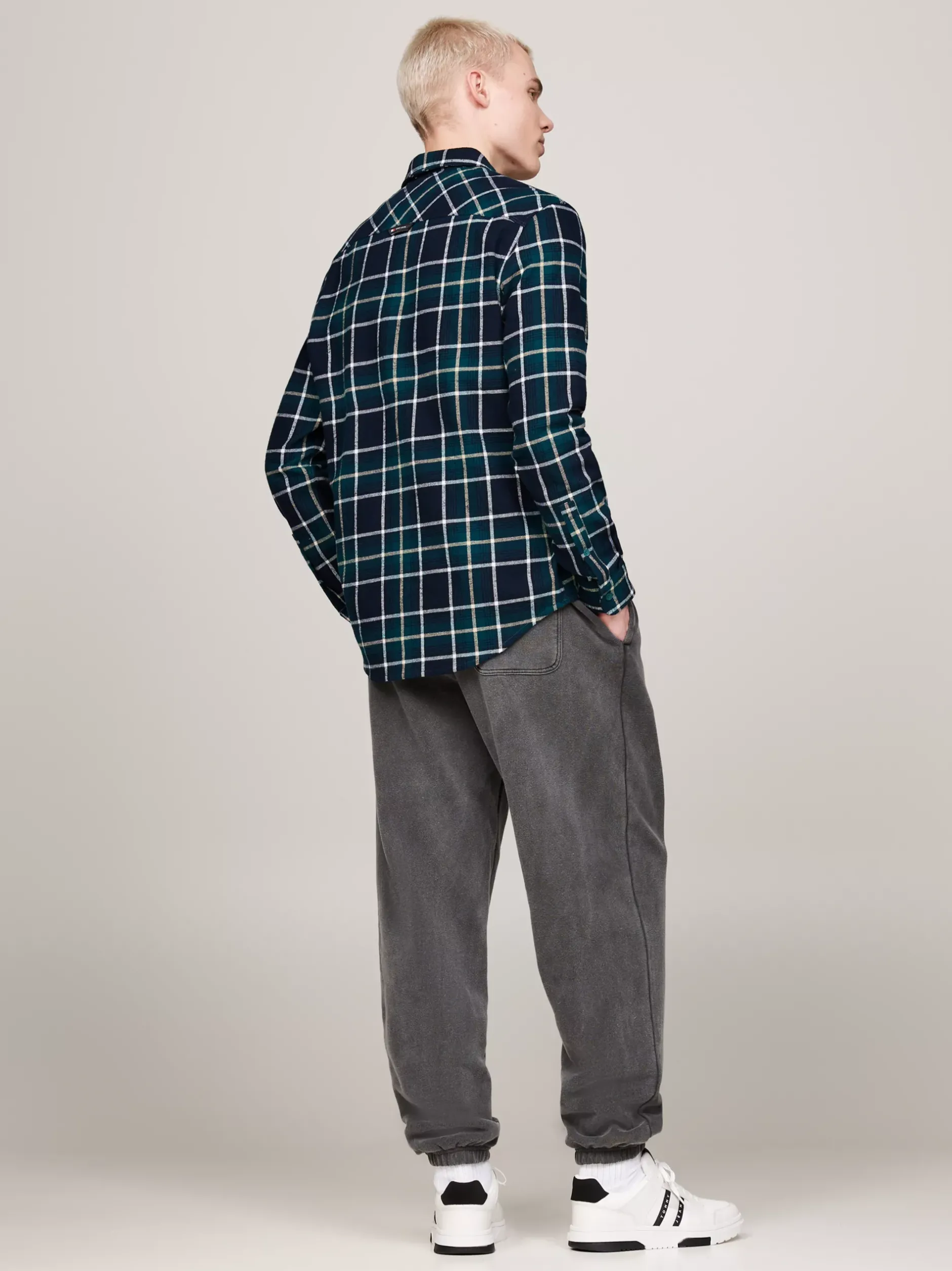 Koszule*Tommy Hilfiger Flanelowa Koszula W Kratę O Luźnym Kroju DEEP SEAWATER CHECK