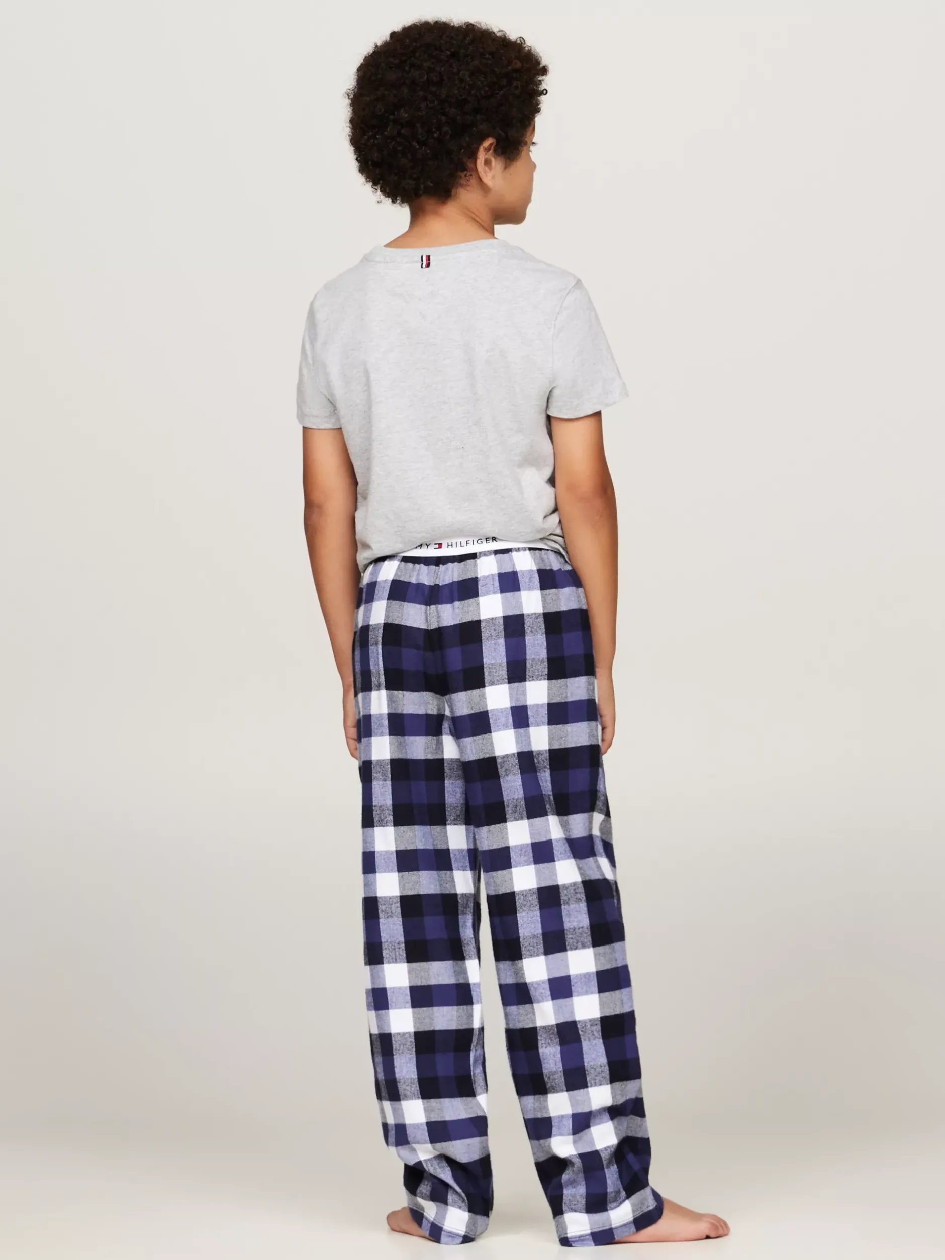 Bielizna & Skarpetki|Underwear & Socks*Tommy Hilfiger Flanelowe Spodnie HERITAGE CHECK MIDI BLUE INK