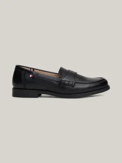 Obuwie I Akcesoria*Tommy Hilfiger Gładkie Mokasyny Z Logo BLACK