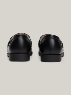 Obuwie I Akcesoria*Tommy Hilfiger Gładkie Mokasyny Z Logo BLACK