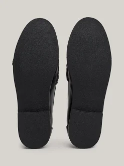 Obuwie I Akcesoria*Tommy Hilfiger Gładkie Mokasyny Z Logo BLACK