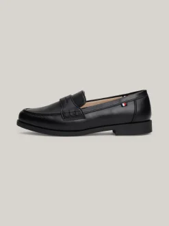 Obuwie I Akcesoria*Tommy Hilfiger Gładkie Mokasyny Z Logo BLACK