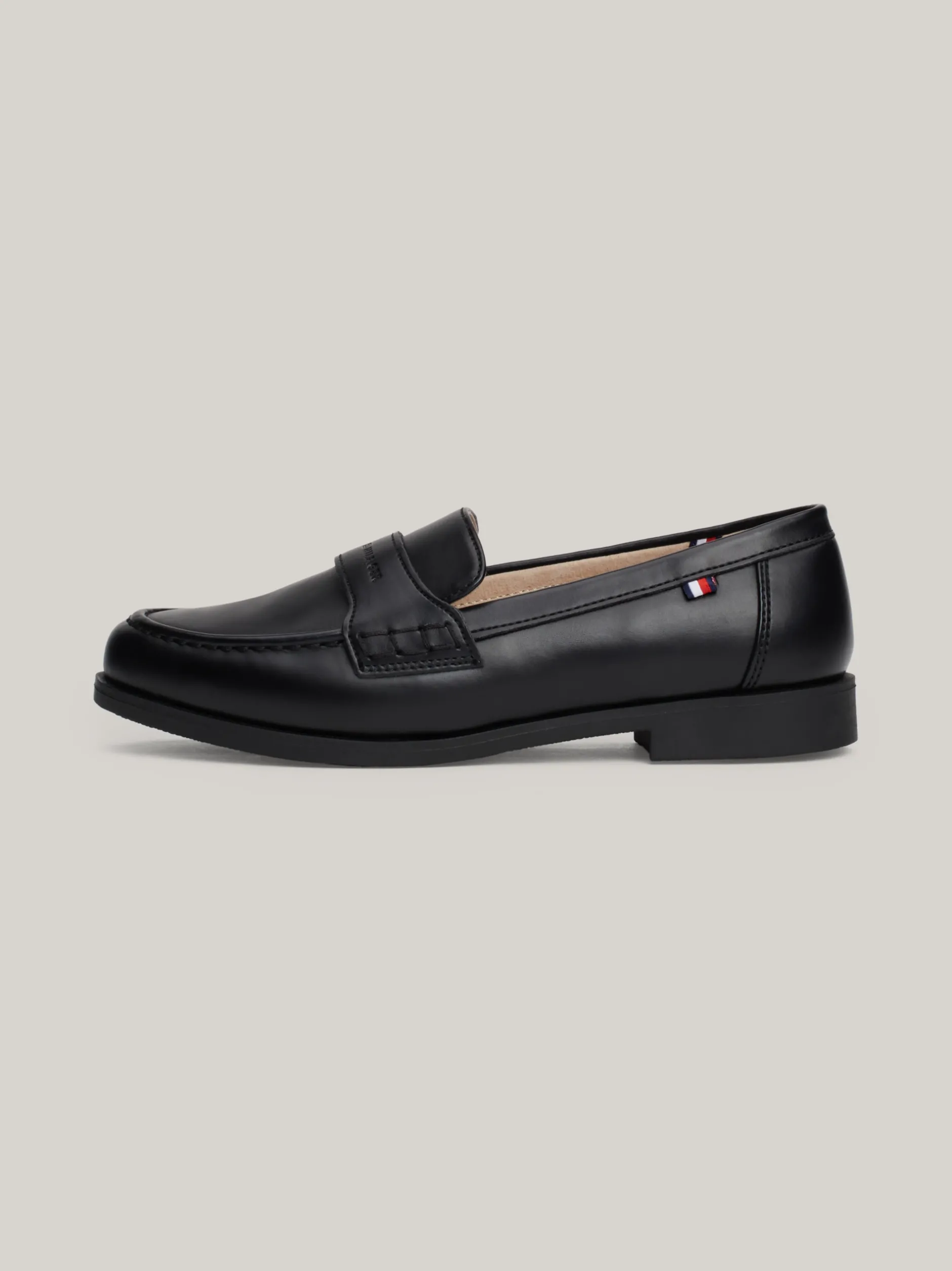 Obuwie I Akcesoria*Tommy Hilfiger Gładkie Mokasyny Z Logo BLACK