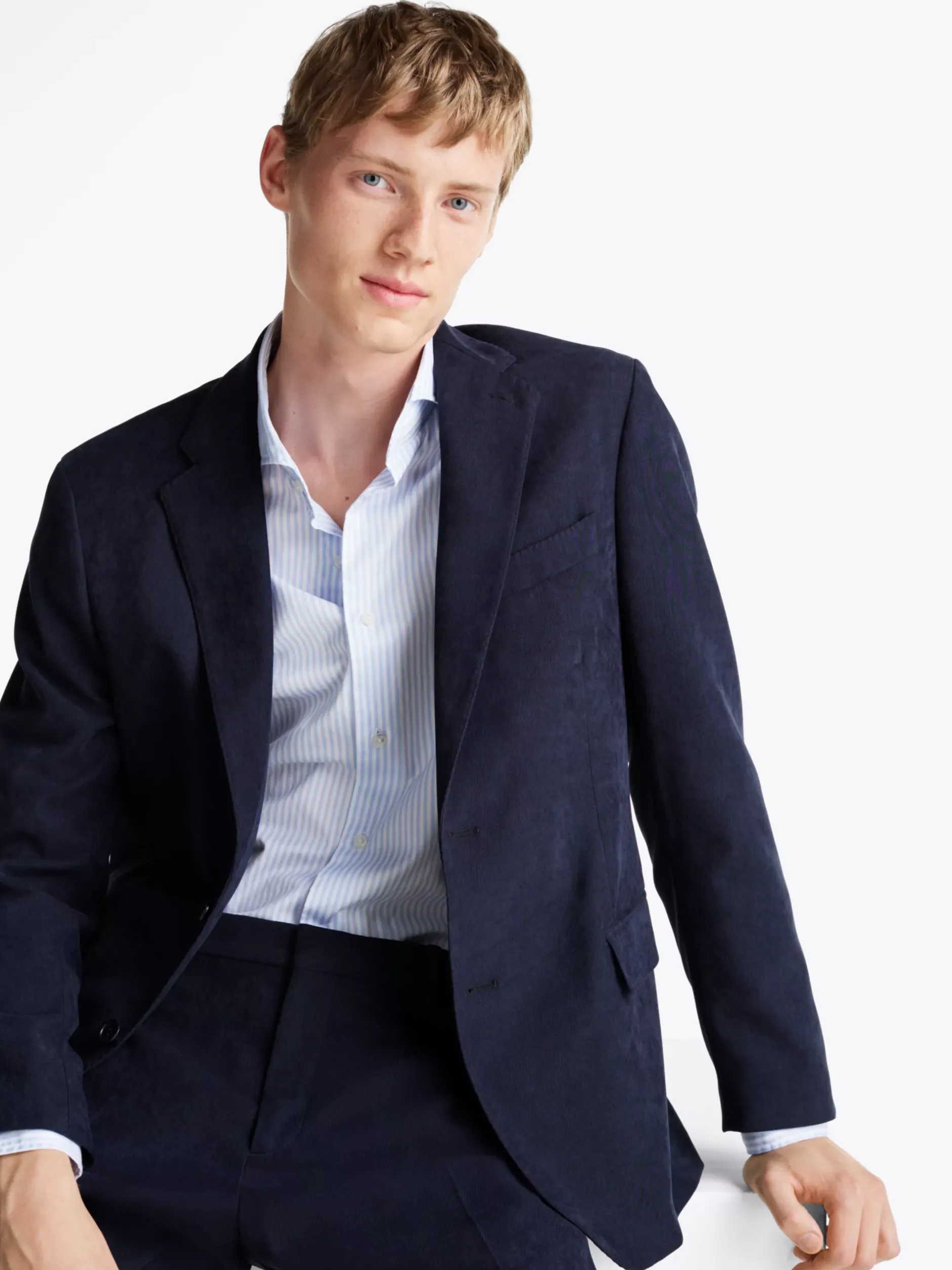 Garnitury I Kostiumy*Tommy Hilfiger Garnitur Lardini Z Niemnącej Tkaniny BLUE