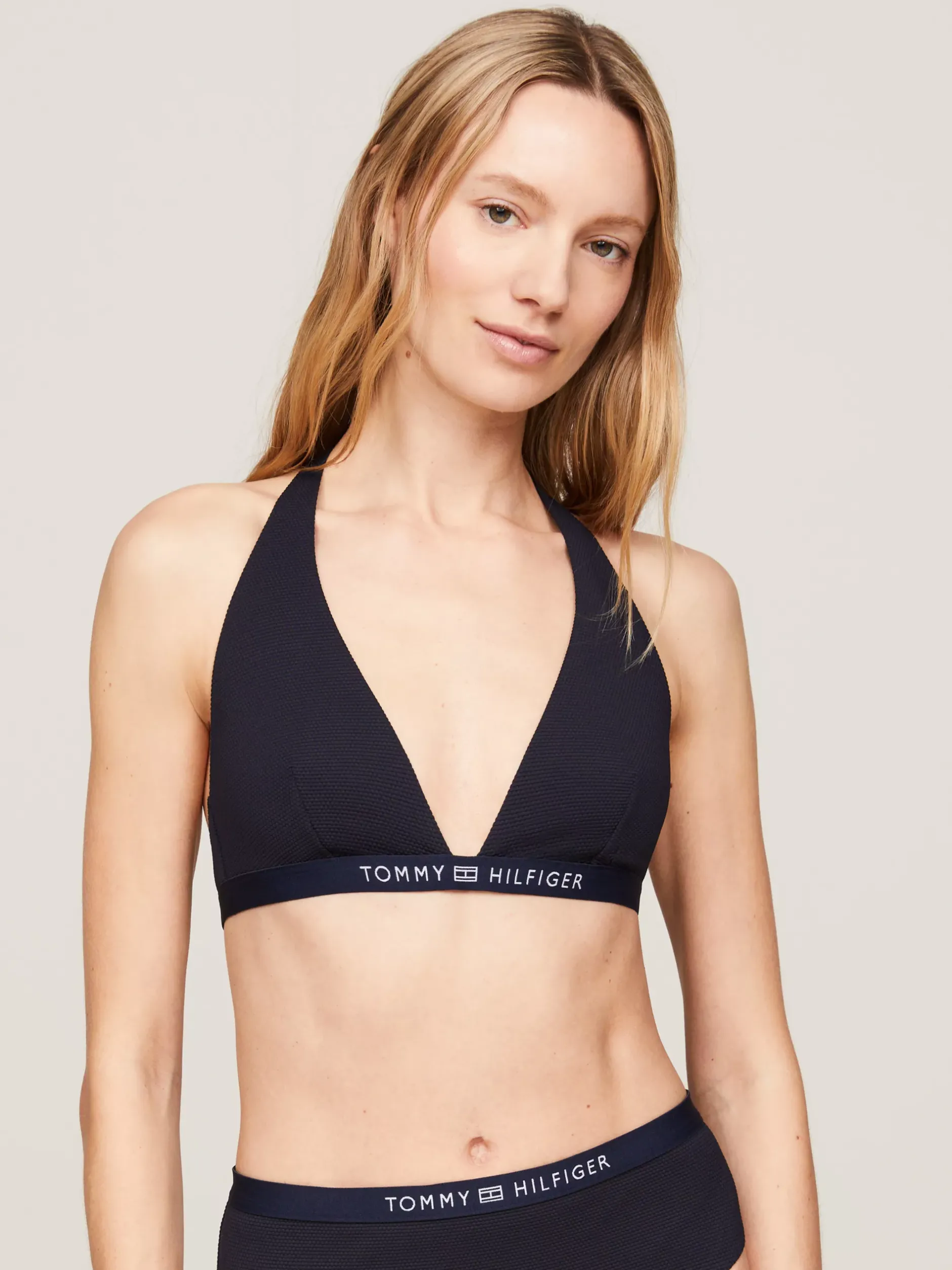 Stroje Kąpielowe*Tommy Hilfiger Góra Od Bikini Z Logo DESERT SKY