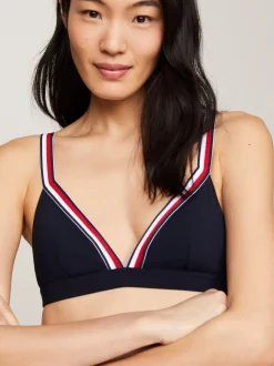 Stroje Kąpielowe*Tommy Hilfiger Góra Od Bikini Z Trójkątnymi Miseczkami DESERT SKY