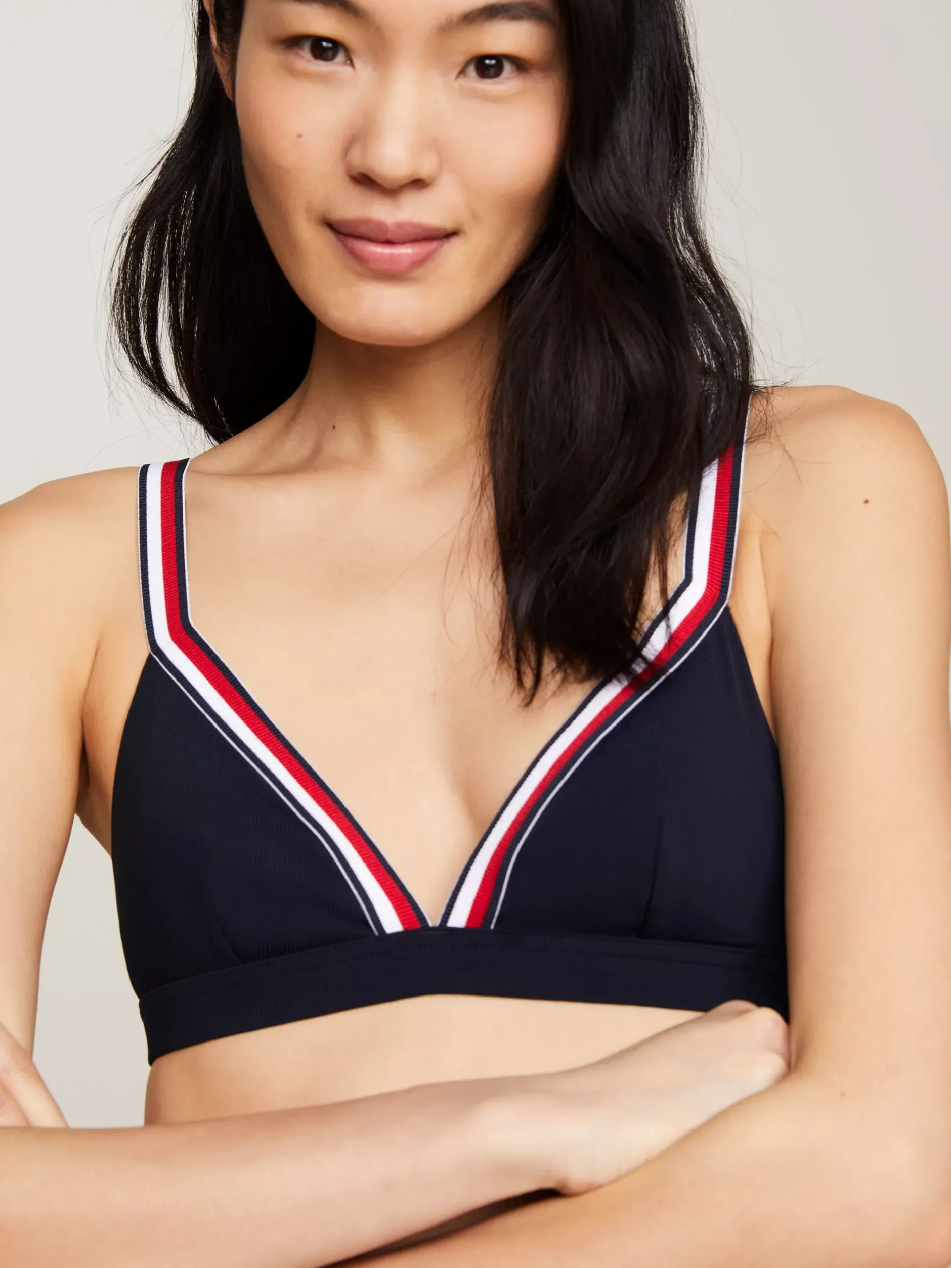Stroje Kąpielowe*Tommy Hilfiger Góra Od Bikini Z Trójkątnymi Miseczkami DESERT SKY