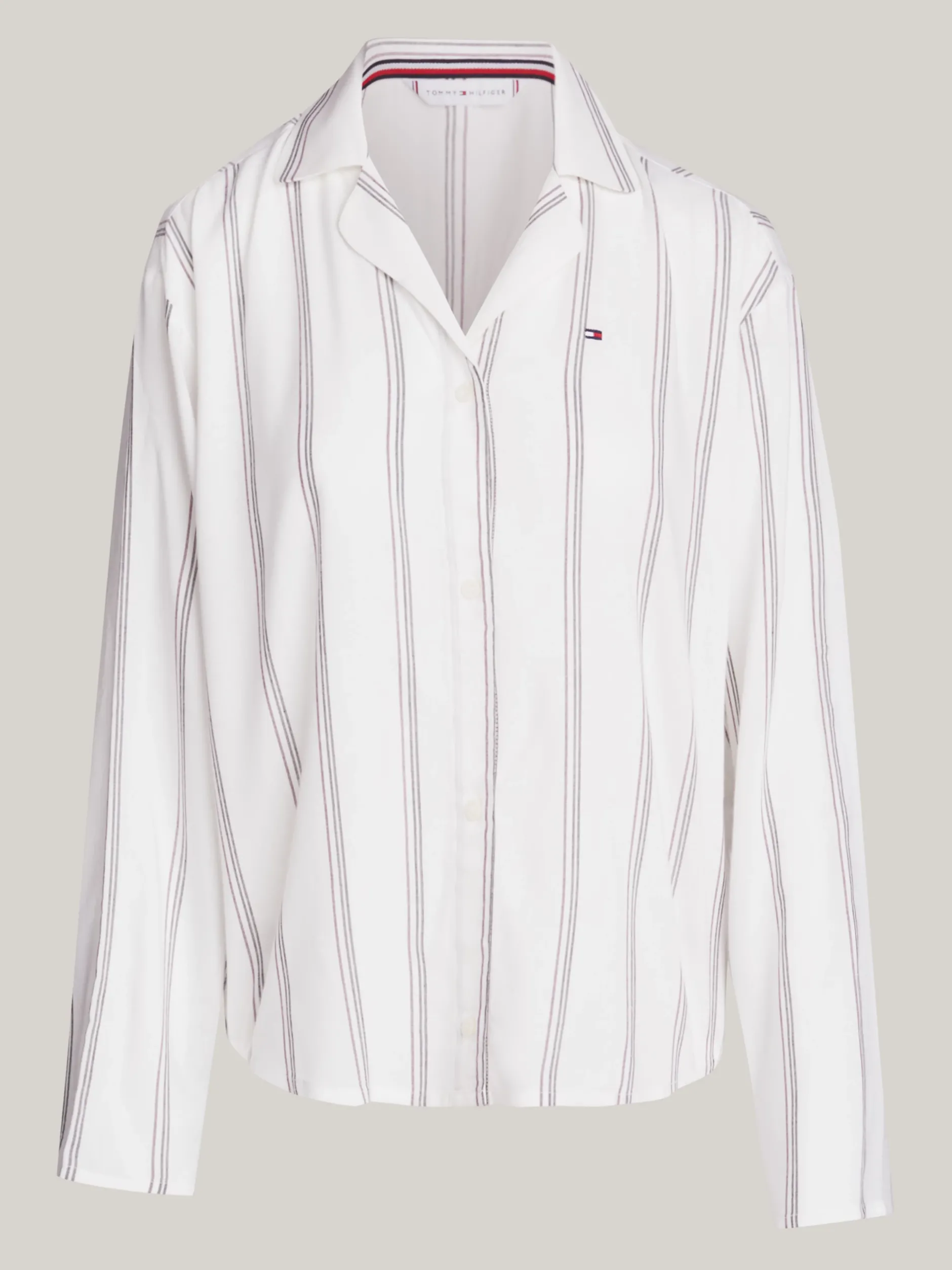 Koszule & Bluzki*Tommy Hilfiger Góra Od Piżamy TH Original THIN STRIPES IVORY