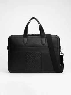 Torby Na Laptopa*Tommy Hilfiger Groszkowana Torba Na Laptopa TH Monogram BLACK