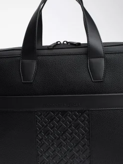 Torby Na Laptopa*Tommy Hilfiger Groszkowana Torba Na Laptopa TH Monogram BLACK