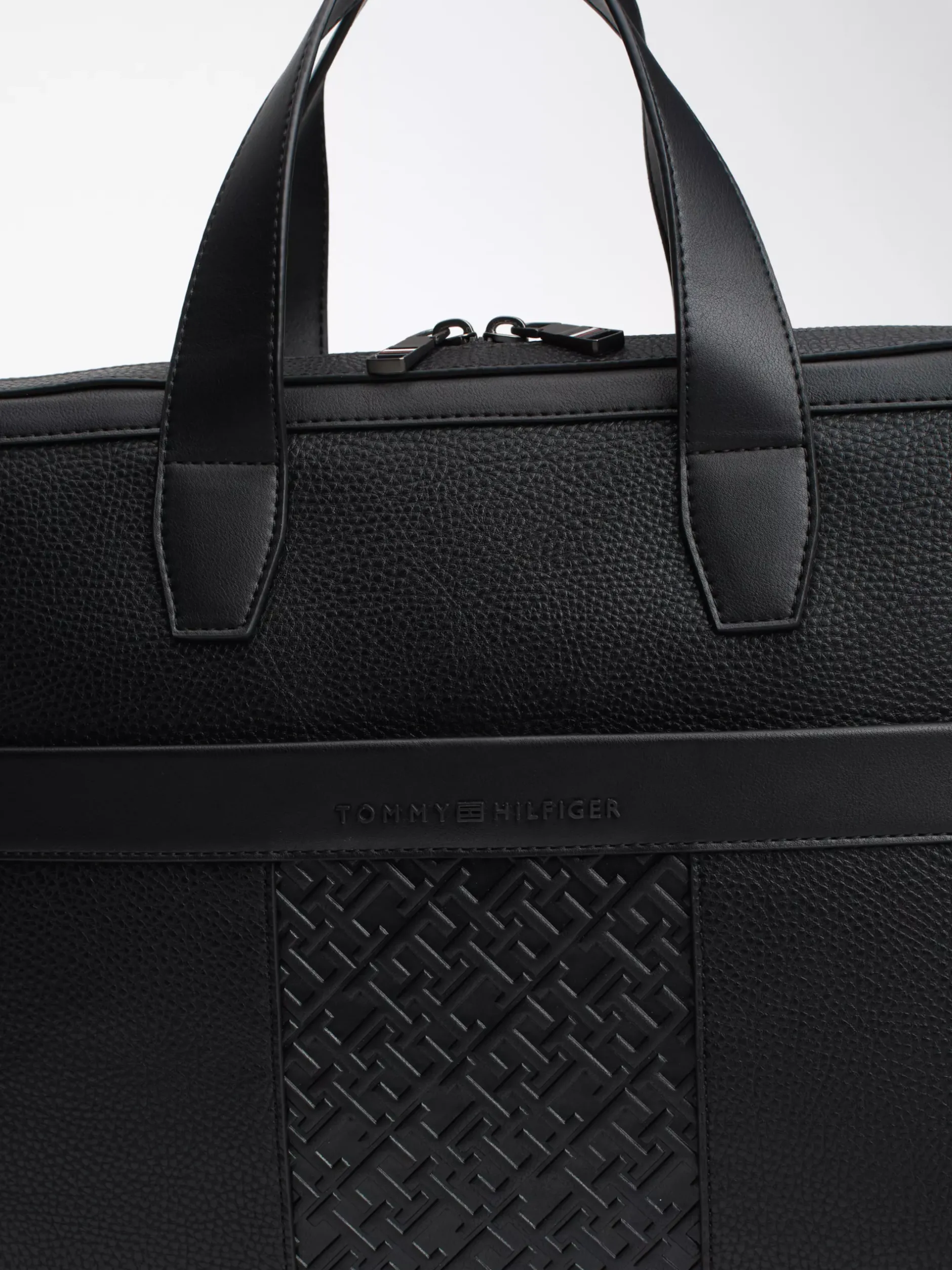 Torby Na Laptopa*Tommy Hilfiger Groszkowana Torba Na Laptopa TH Monogram BLACK