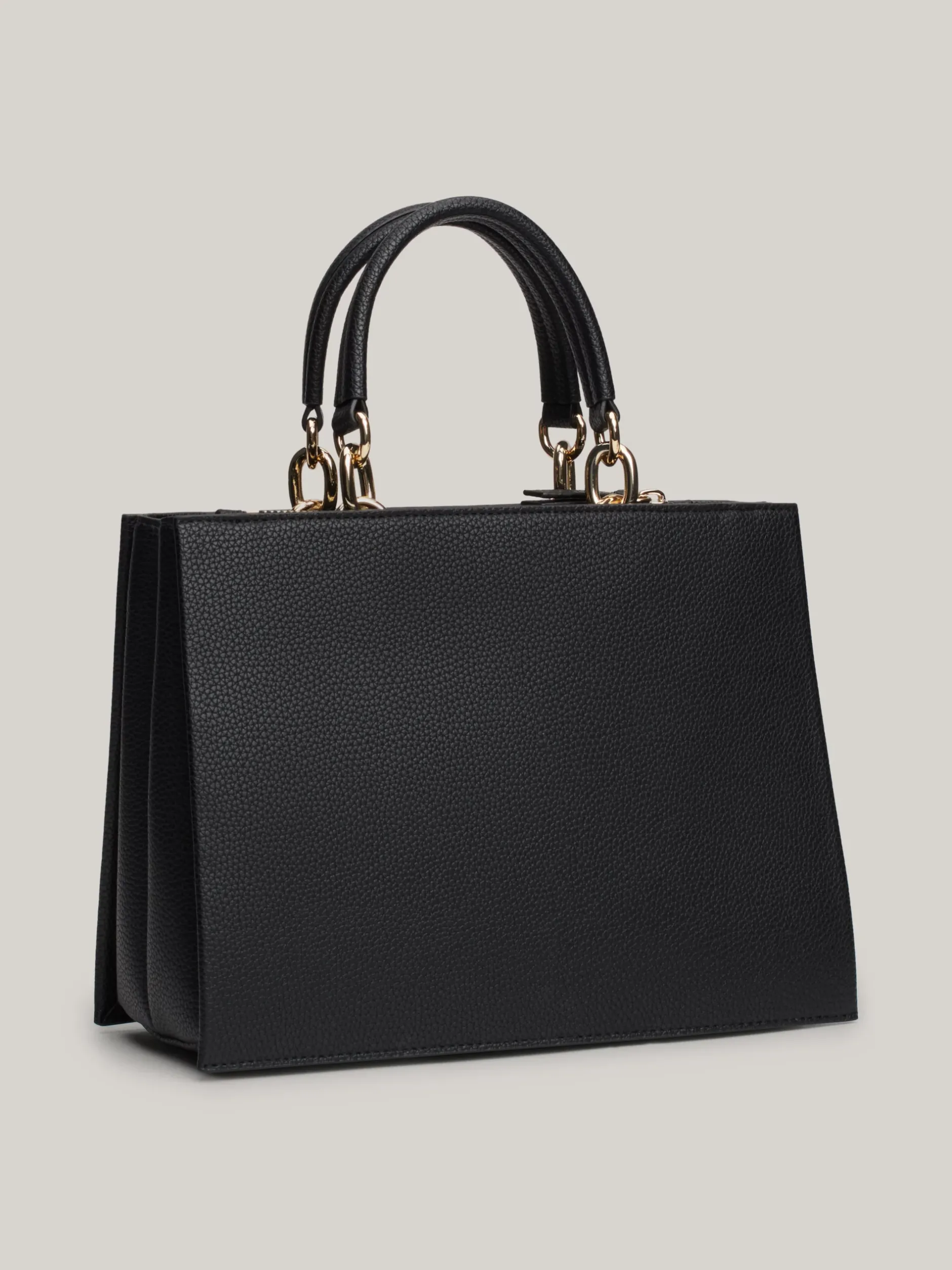 Torebki Tote*Tommy Hilfiger Groszkowana Torba Typu Tote TH Monogram BLACK