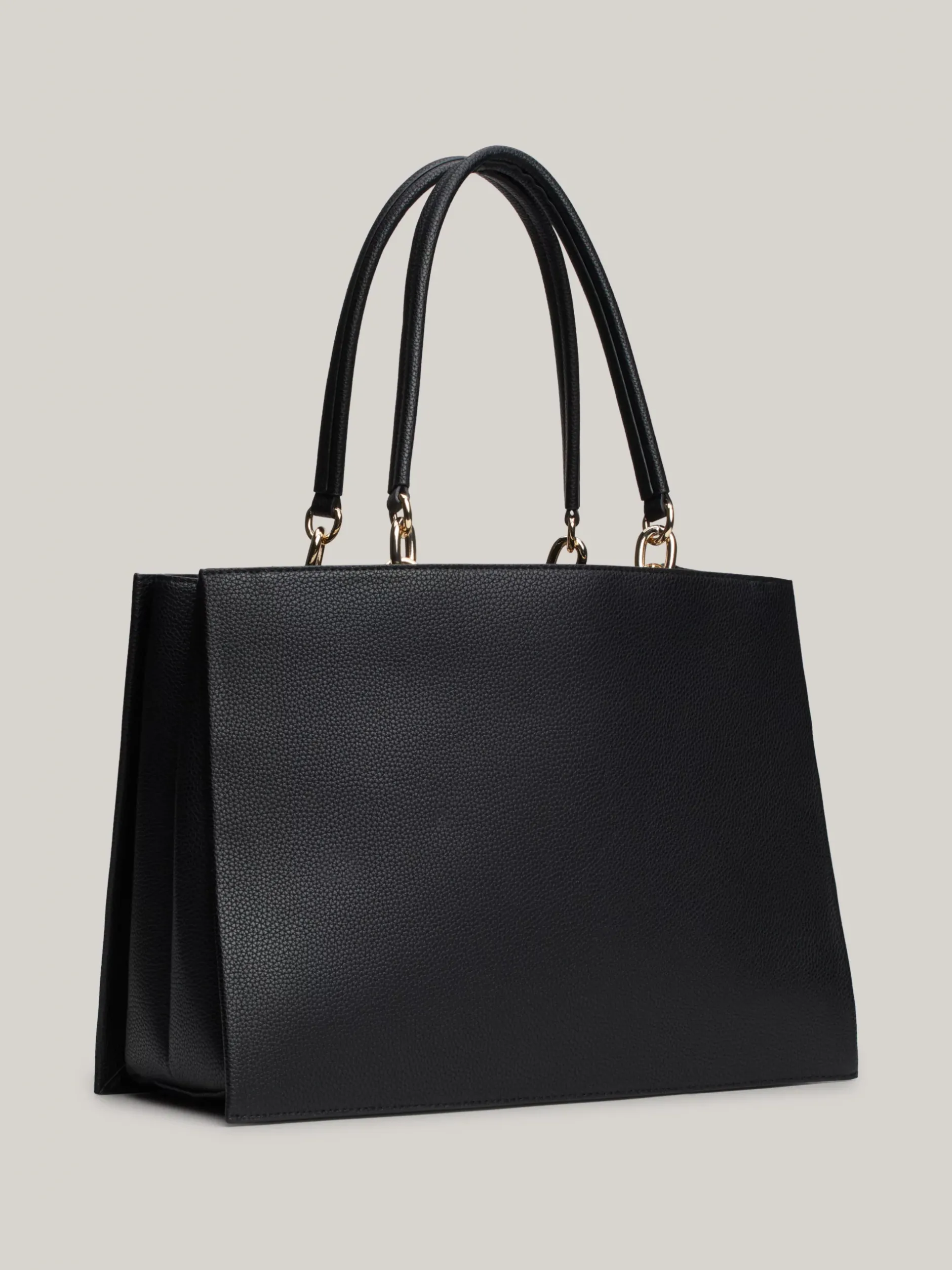 Torebki-Worki*Tommy Hilfiger Groszkowana Torebka Na Pasku TH Monogram BLACK