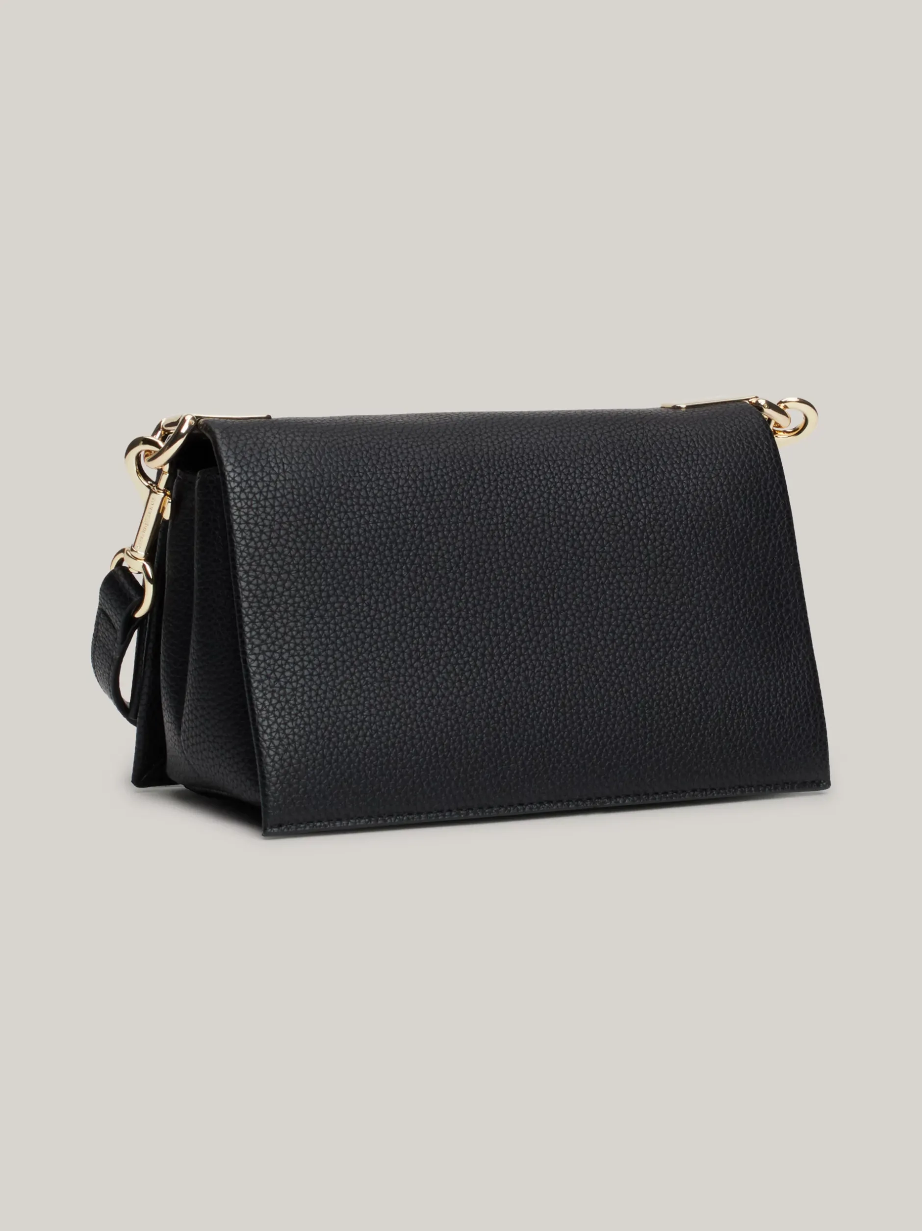 Torebki Na Pasku*Tommy Hilfiger Groszkowana Torebka Na Ramię TH Monogram BLACK