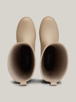 Botki*Tommy Hilfiger Gumowe Kalosze Na Podeszwie Z Protektorem BEIGE