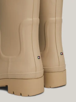 Botki*Tommy Hilfiger Gumowe Kalosze Na Podeszwie Z Protektorem BEIGE
