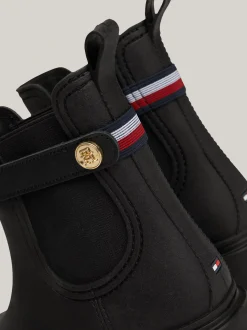 Botki*Tommy Hilfiger Gumowe Kalosze Z Podeszwą Z Protektorem BLACK