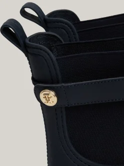 Botki*Tommy Hilfiger Gumowe Kalosze Z Podeszwą Z Protektorem SPACE BLUE
