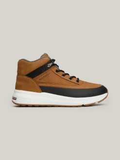 Sneakersy*Tommy Hilfiger Hybrydowe Botki Ze Skóry DESERT KHAKI