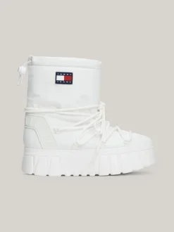 Botki*Tommy Hilfiger Hybrydowe śniegowce Z Ciepłą Wyściółką ECRU