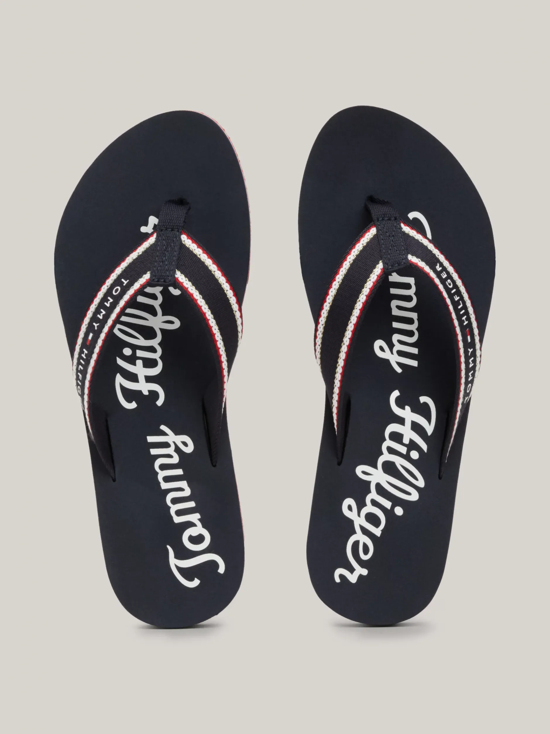 Sandały*Tommy Hilfiger Japonki Z Graficznym Logo SPACE BLUE