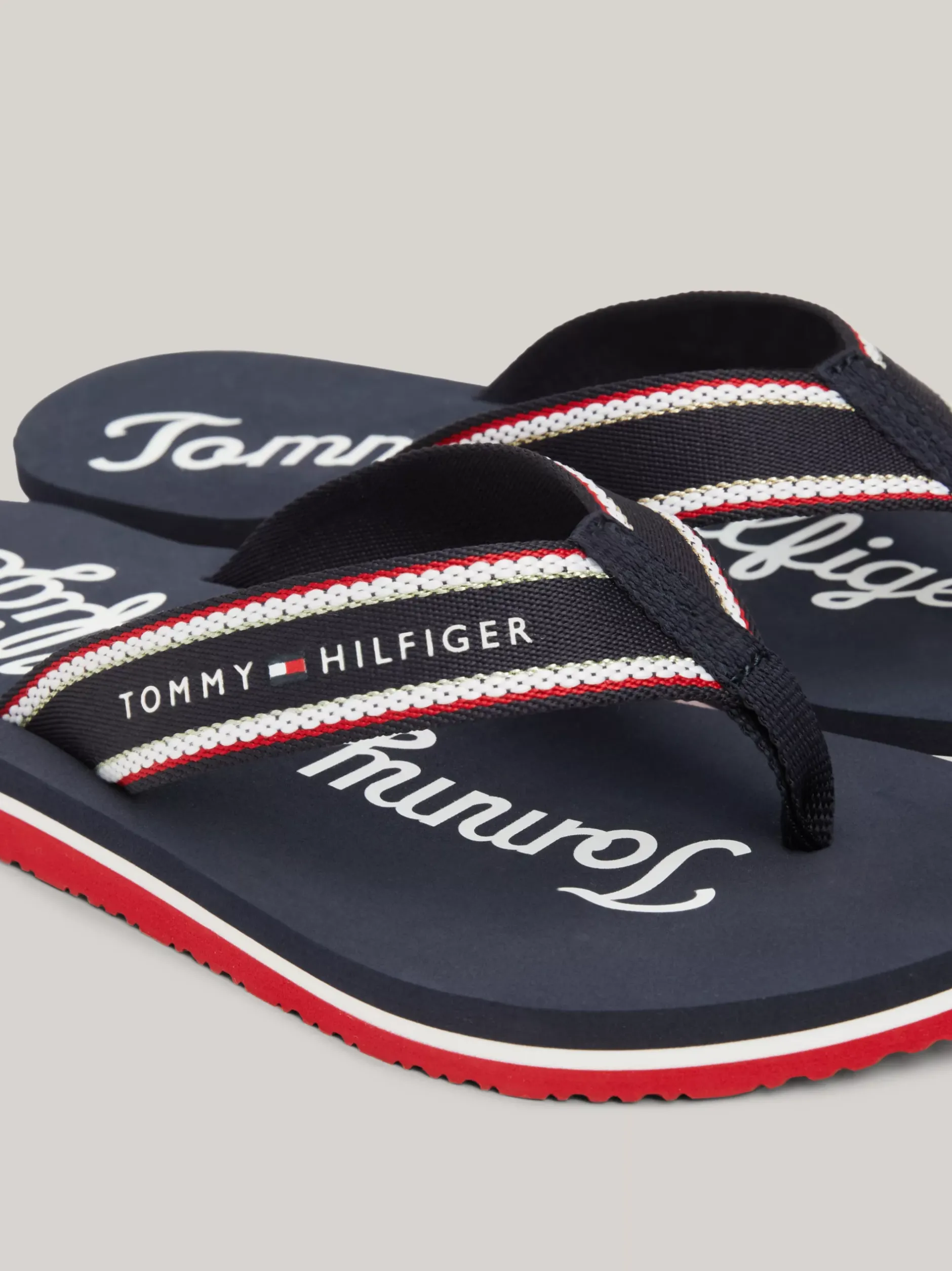 Sandały*Tommy Hilfiger Japonki Z Graficznym Logo SPACE BLUE