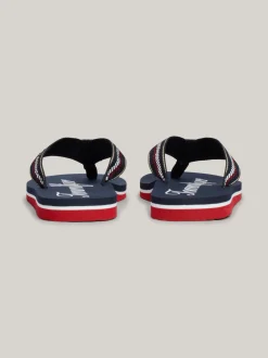 Sandały*Tommy Hilfiger Japonki Z Paskami Z Sygnowanej Taśmy SPACE BLUE