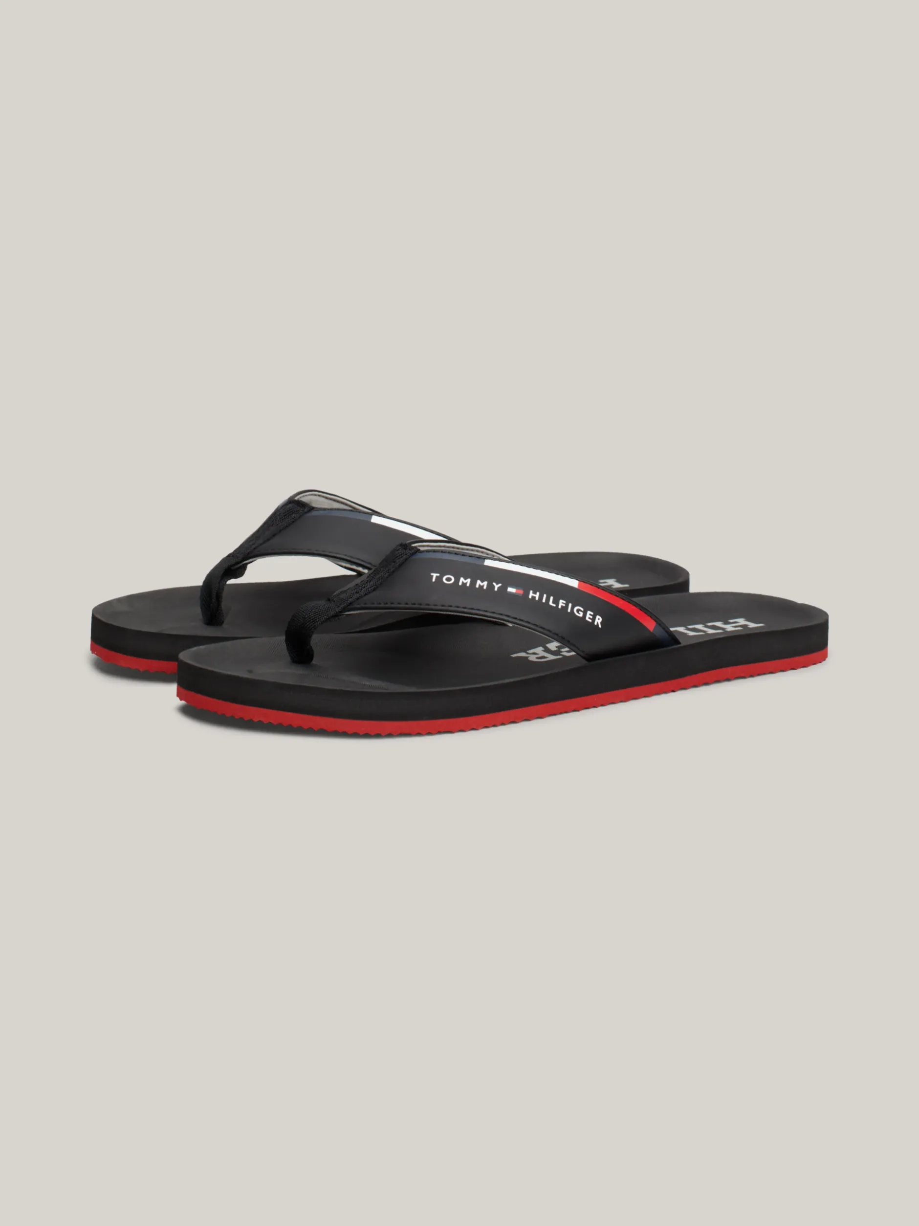 Sandały I Japonki*Tommy Hilfiger Japonki Z Paskiem Z Logo BLACK