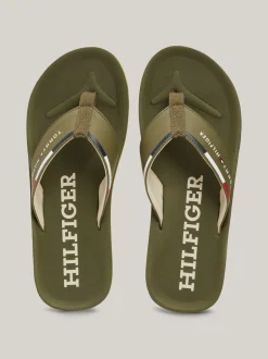 Sandały I Japonki*Tommy Hilfiger Japonki Z Paskiem Z Logo UTILITY OLIVE