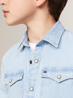 Koszule*Tommy Hilfiger Jeansowa Koszula O Regularnym Kroju DENIM MID WASH
