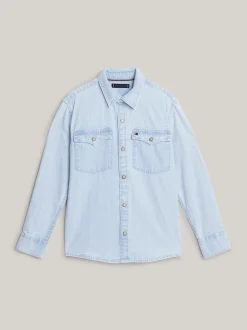 Koszule*Tommy Hilfiger Jeansowa Koszula O Regularnym Kroju DENIM MID WASH